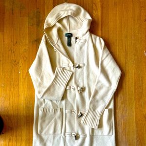 Ralph Lauren hooded wool cashmere sweater sz L